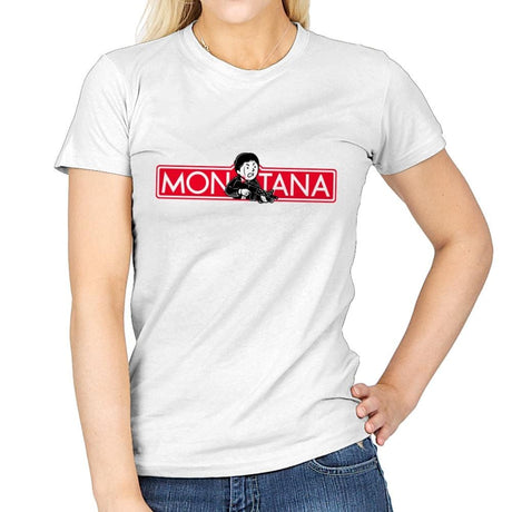 MON-TANA - Womens T-Shirts RIPT Apparel Small / White