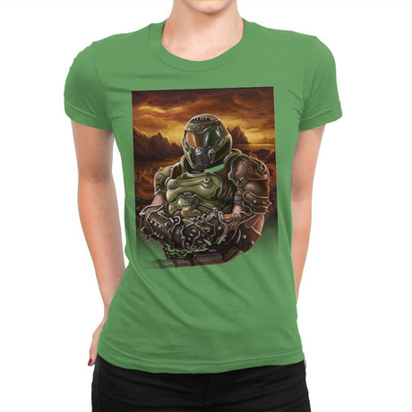 Mona Doom - Womens Premium T-Shirts RIPT Apparel Small / Kelly