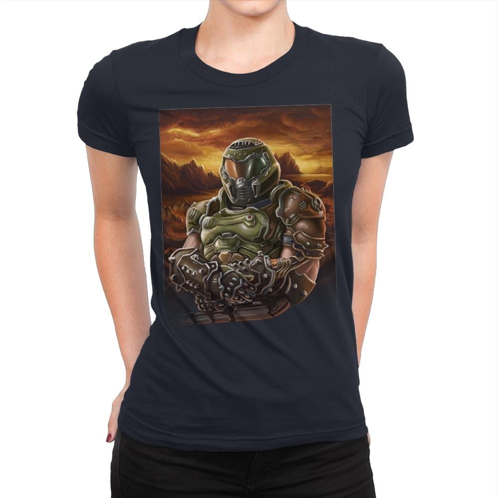 Mona Doom - Womens Premium T-Shirts RIPT Apparel Small / Midnight Navy