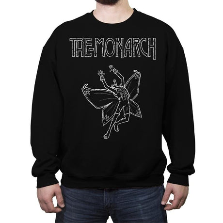 Monarch Zeppelin - Crew Neck Sweatshirt Crew Neck Sweatshirt RIPT Apparel Small / Black