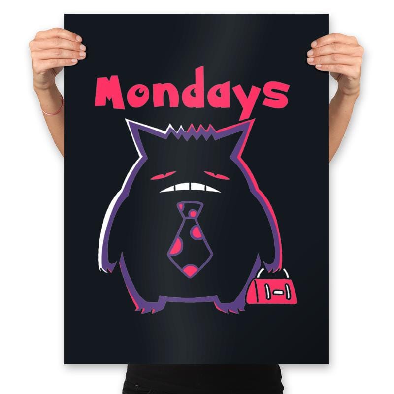 Mondays - Prints Posters RIPT Apparel 18x24 / Black