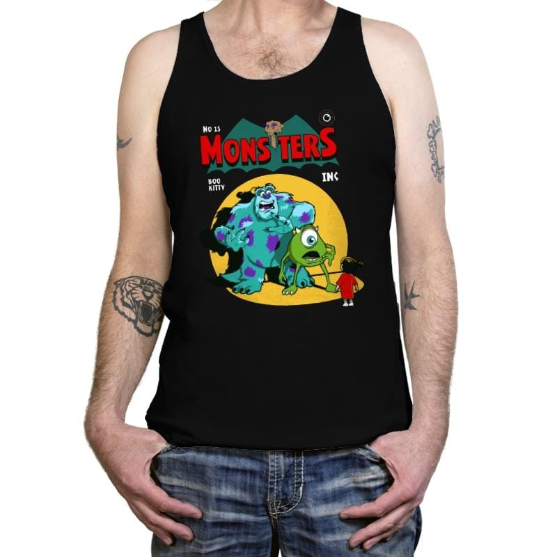 Monsters Comic - Tanktop Tanktop RIPT Apparel X-Small / Black