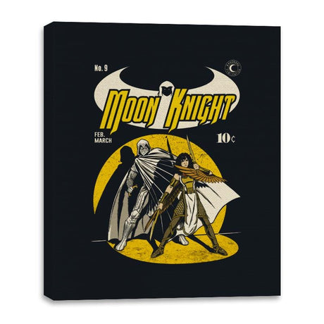 Moon Comic - Canvas Wraps Canvas Wraps RIPT Apparel 16x20 / Black