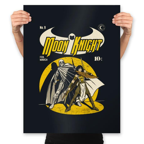 Moon Comic - Prints Posters RIPT Apparel 18x24 / Black