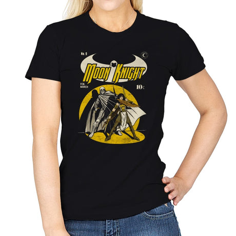 Moon Comic - Womens T-Shirts RIPT Apparel Small / Black