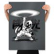 Moon Disc - Prints Posters RIPT Apparel 18x24 / Charcoal