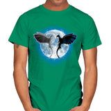 Moon Dragons - Mens T-Shirts RIPT Apparel Small / Kelly Green