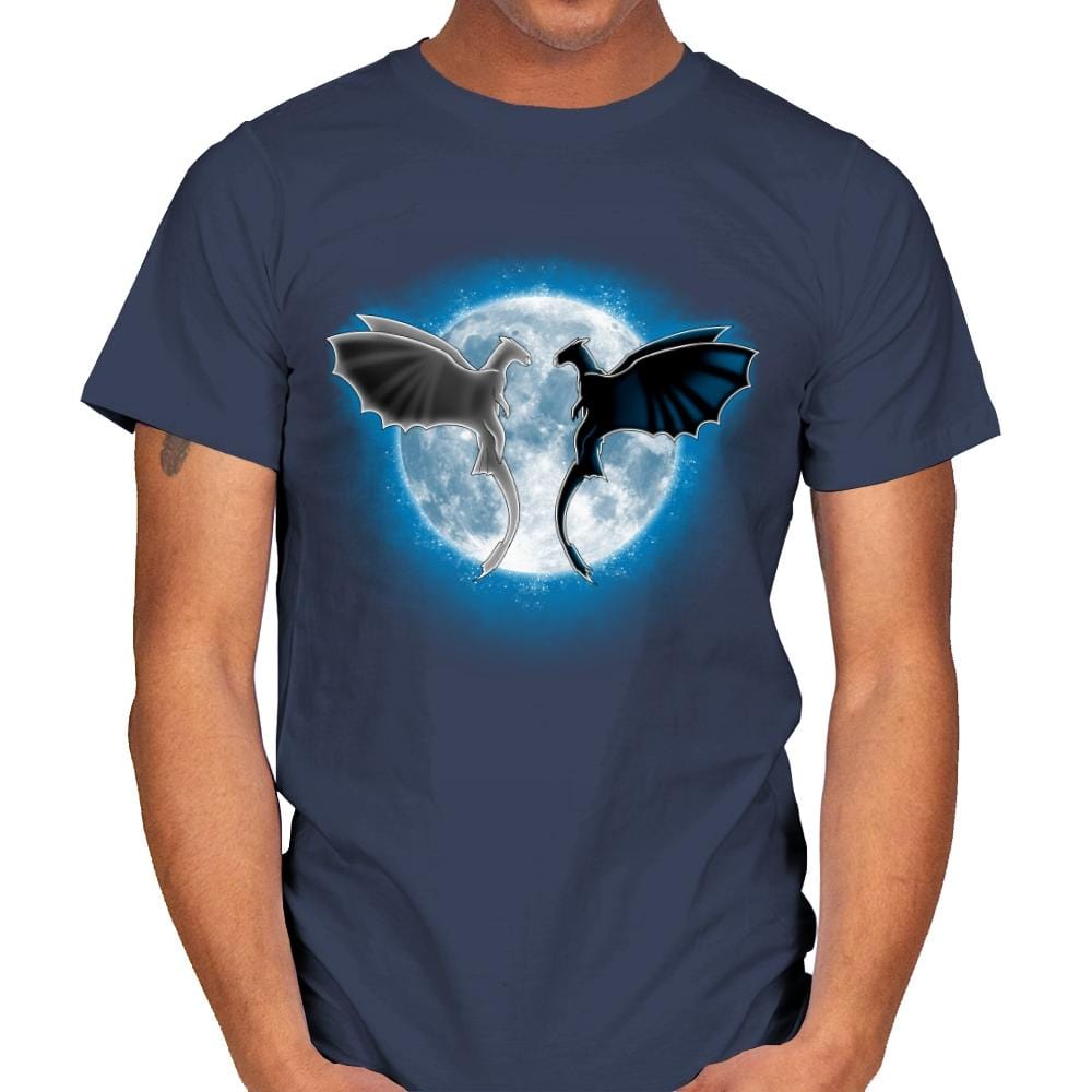 Moon Dragons - Mens T-Shirts RIPT Apparel Small / Navy