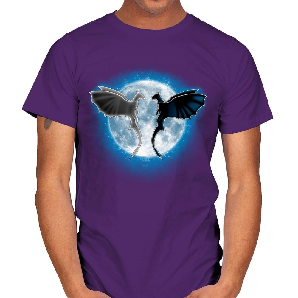 Moon Dragons - Mens T-Shirts RIPT Apparel Small / Purple