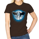 Moon Dragons - Womens T-Shirts RIPT Apparel Small / Dark Chocolate