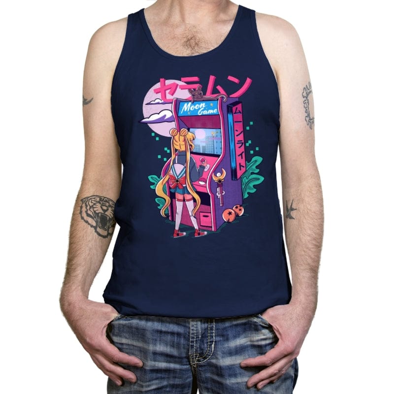 Moon Game - Tanktop Tanktop RIPT Apparel X-Small / Navy