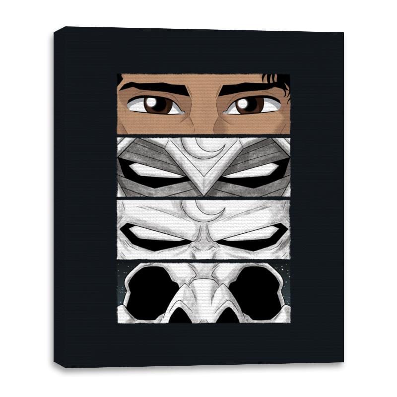 Moon Knight Eyes - Canvas Wraps Canvas Wraps RIPT Apparel 16x20 / Black