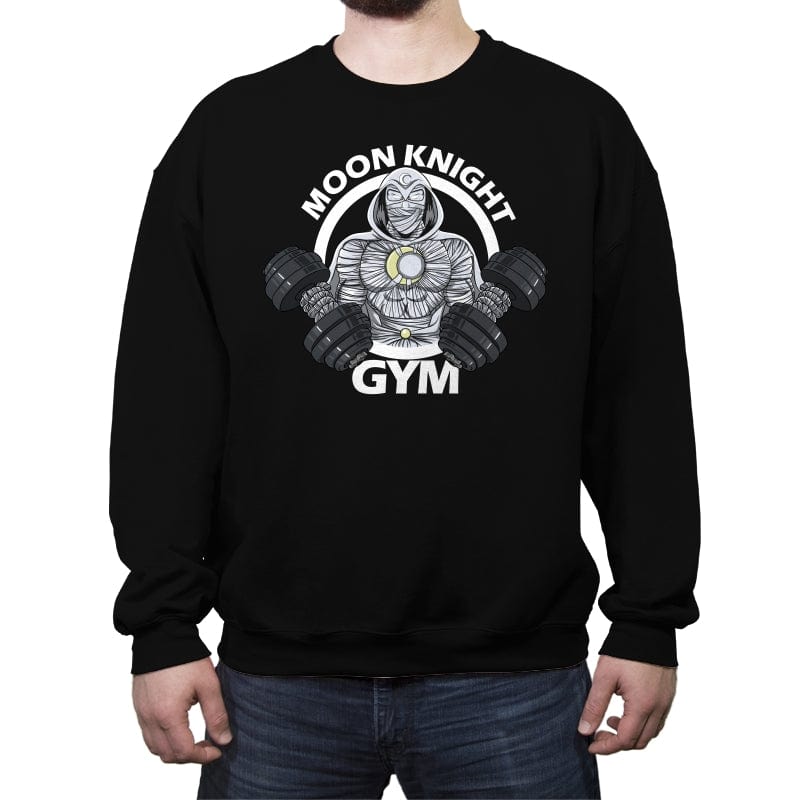 Moon Knight Gym - Crew Neck Sweatshirt Crew Neck Sweatshirt RIPT Apparel Small / Black