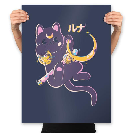 Moon - Prints Posters RIPT Apparel 18x24 / Navy