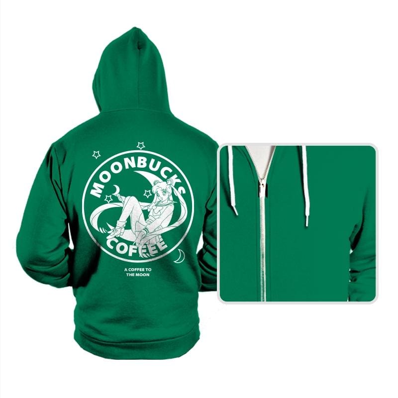 Moonbucks - Hoodies Hoodies RIPT Apparel Small / Kelly