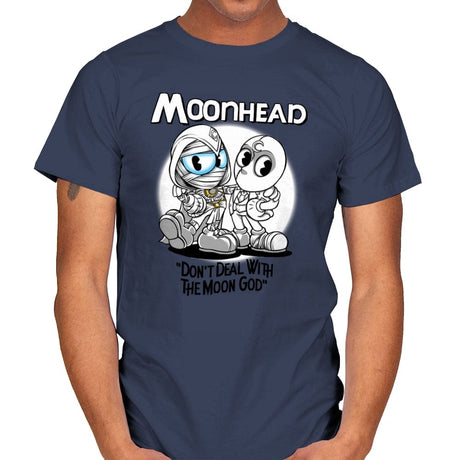 Moonhead - Mens T-Shirts RIPT Apparel Small / Navy