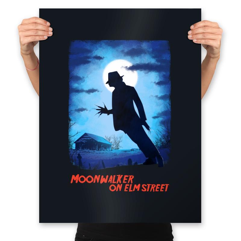 Moonwalker on Elm Street - Prints Posters RIPT Apparel 18x24 / Black