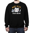 More Beer Right Meow - Crew Neck Sweatshirt Crew Neck Sweatshirt RIPT Apparel Small / Black