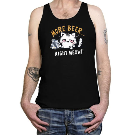 More Beer Right Meow - Tanktop Tanktop RIPT Apparel X-Small / Black