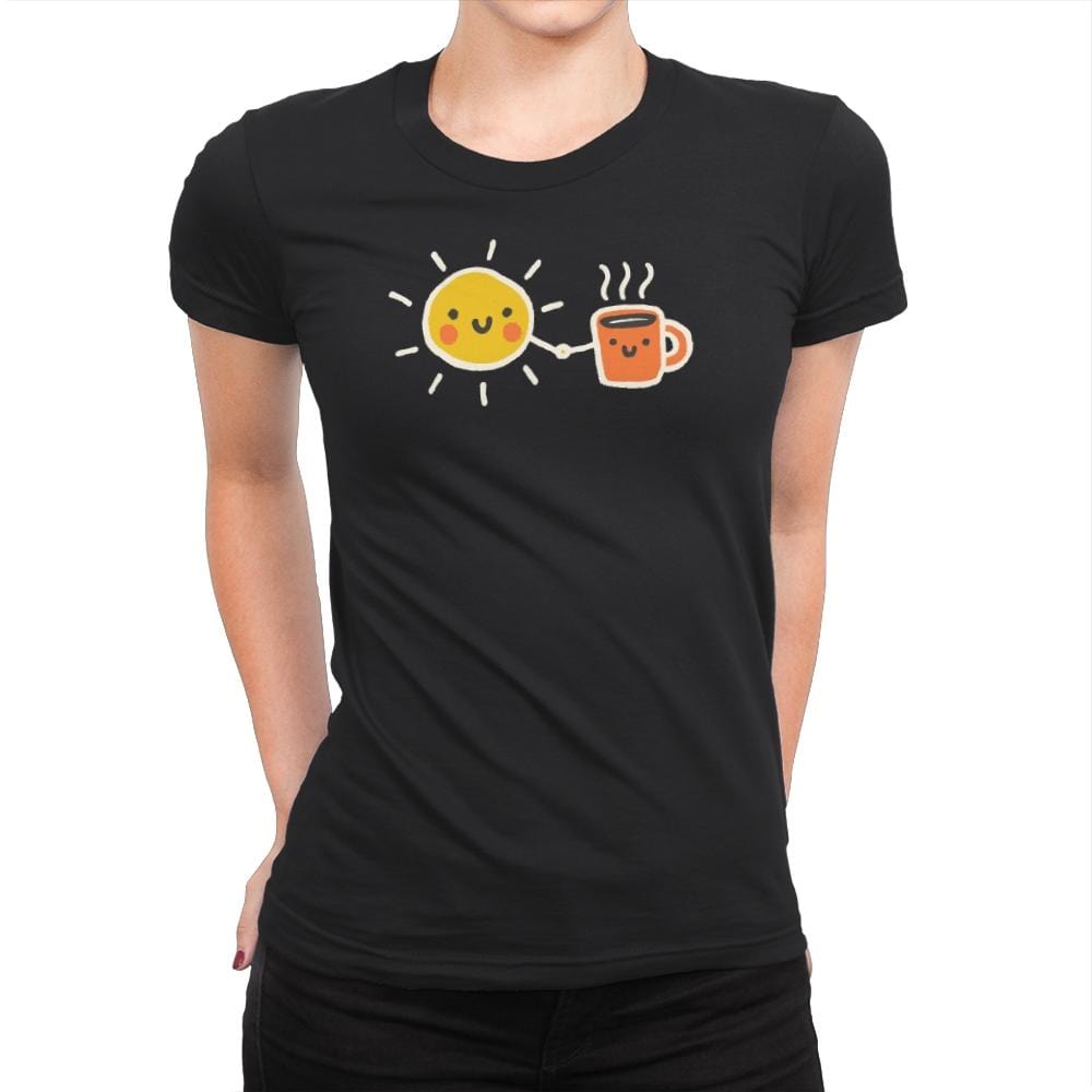 Morning Lovers - Womens Premium T-Shirts RIPT Apparel Small / Black