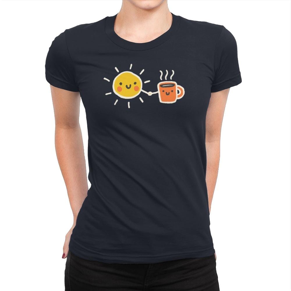 Morning Lovers - Womens Premium T-Shirts RIPT Apparel Small / Midnight Navy