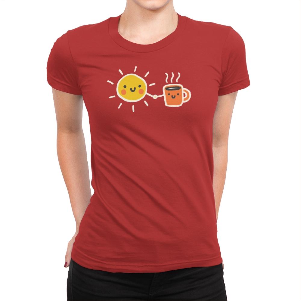 Morning Lovers - Womens Premium T-Shirts RIPT Apparel Small / Red