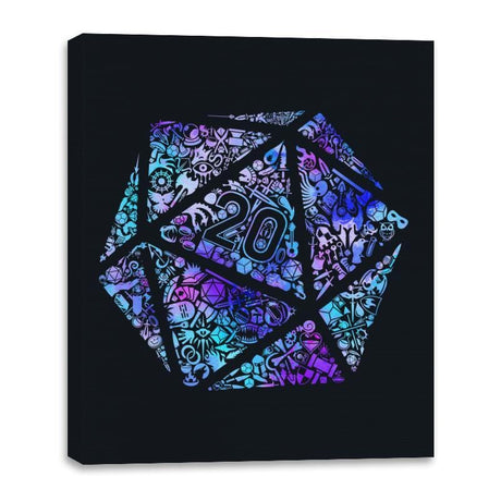 Mosaic D20 - Canvas Wraps Canvas Wraps RIPT Apparel 16x20 / Black