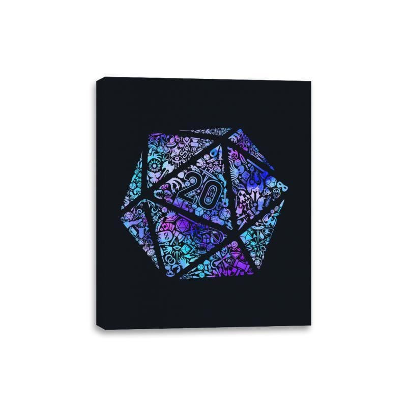 Mosaic D20 - Canvas Wraps Canvas Wraps RIPT Apparel 8x10 / Black