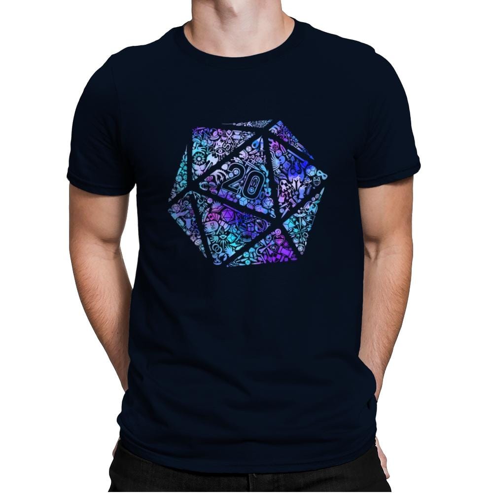 Mosaic D20 - Mens Premium T-Shirts RIPT Apparel Small / Midnight Navy