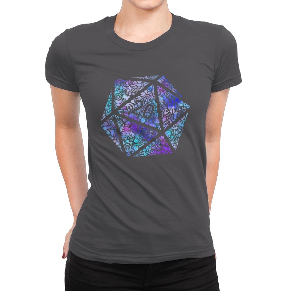 Mosaic D20 - Womens Premium T-Shirts RIPT Apparel Small / Heavy Metal