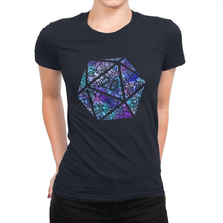 Mosaic D20 - Womens Premium T-Shirts RIPT Apparel Small / Midnight Navy