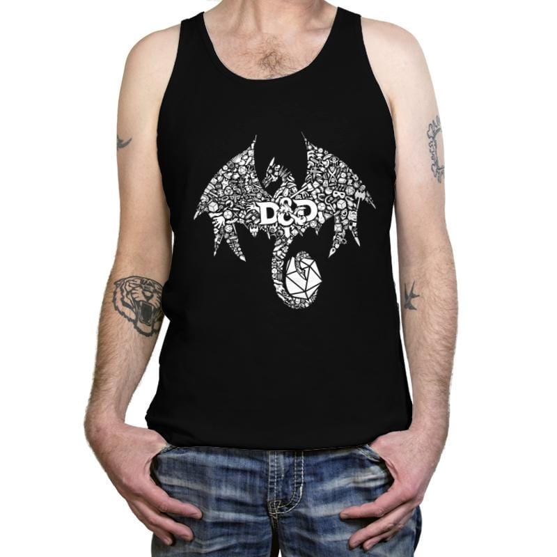 Mosaic Dragon - Tanktop Tanktop RIPT Apparel X-Small / Black