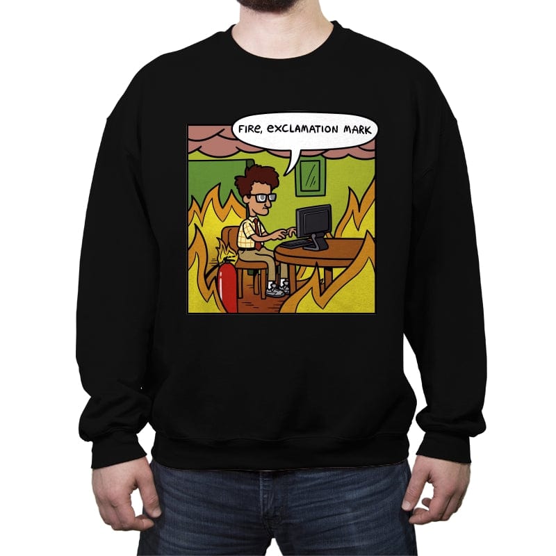 Moss is Fine - Crew Neck Sweatshirt Crew Neck Sweatshirt RIPT Apparel Small / Black