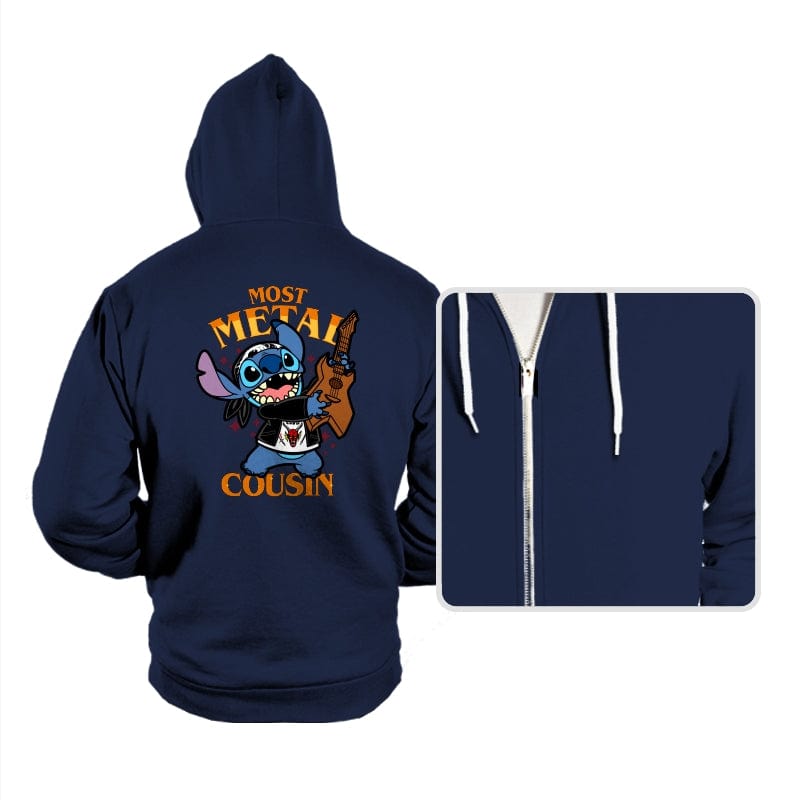 Most Metal Cousin - Hoodies Hoodies RIPT Apparel Small / Navy