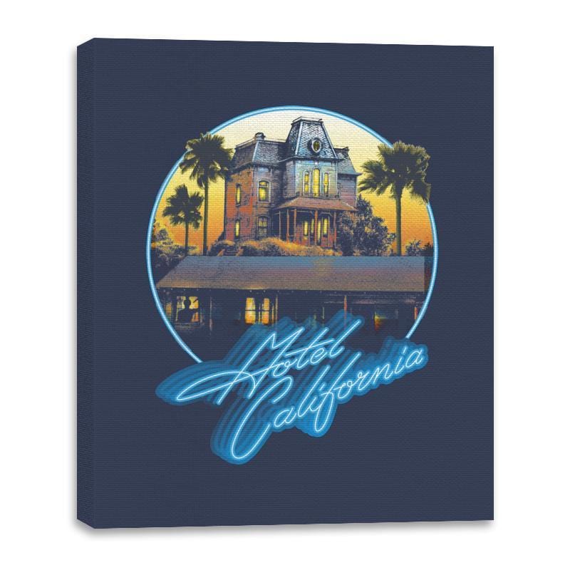 MOTEL CALIFORNIA - Canvas Wraps Canvas Wraps RIPT Apparel 16x20 / Navy