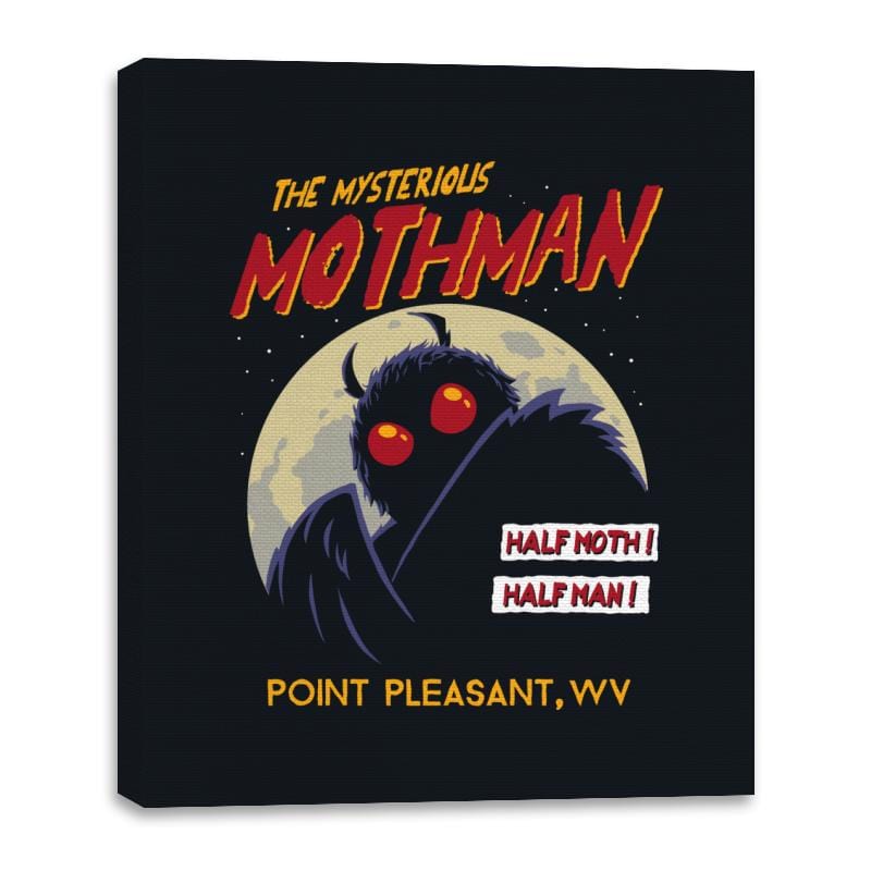 Mothman - Canvas Wraps Canvas Wraps RIPT Apparel 16x20 / Black