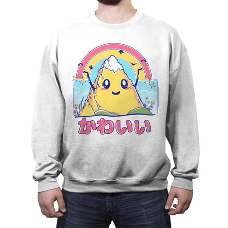 Mount Kawaii - Crew Neck Sweatshirt Crew Neck Sweatshirt RIPT Apparel Small / White