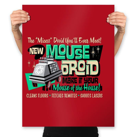 Mouse Droid - Prints Posters RIPT Apparel 18x24 / Red