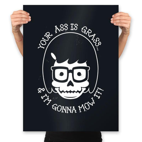 Mow Your Grass - Prints Posters RIPT Apparel 18x24 / Black