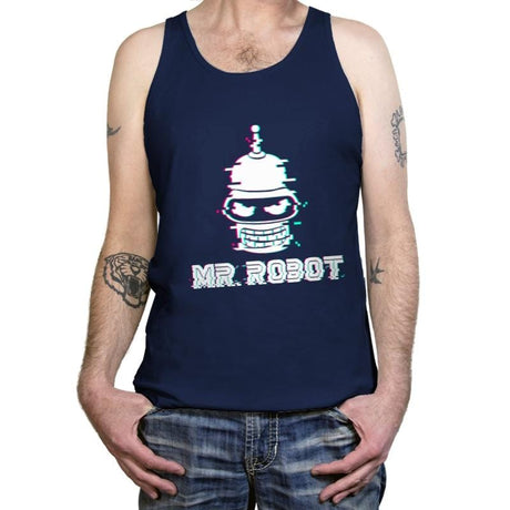 Mr. Robot - Tanktop Tanktop RIPT Apparel X-Small / Navy