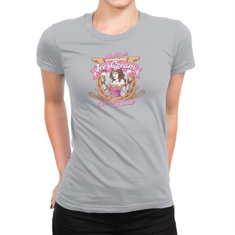 Ms. Prince's Ice Cream Exclusive - Womens Premium T-Shirts RIPT Apparel Small / Silver