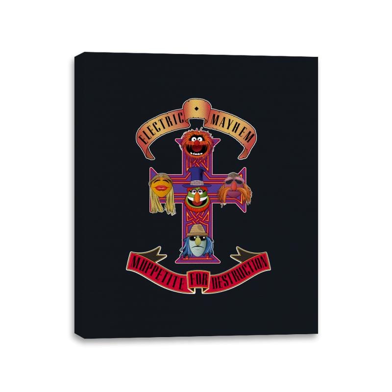 Muppetite For Destruction - Canvas Wraps Canvas Wraps RIPT Apparel 11x14 / Black