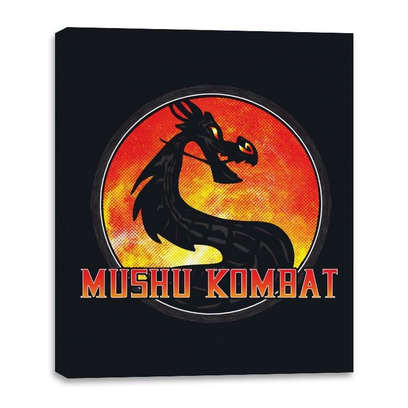 Mushu Fight - Canvas Wraps Canvas Wraps RIPT Apparel 16x20 / Black