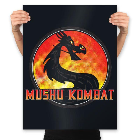 Mushu Fight - Prints Posters RIPT Apparel 18x24 / Black