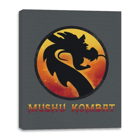 Mushu Kombat - Canvas Wraps Canvas Wraps RIPT Apparel 16x20 / Charcoal