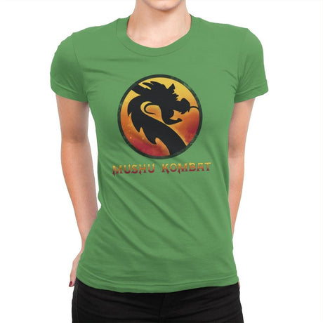 Mushu Kombat - Womens Premium T-Shirts RIPT Apparel Small / Kelly