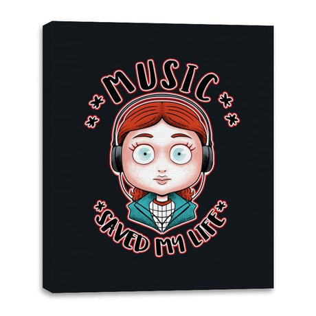 Music Saved... - Canvas Wraps Canvas Wraps RIPT Apparel 16x20 / Black