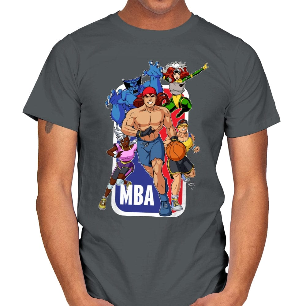 Mutant Basketball Association  - Mens T-Shirts RIPT Apparel Small / Charcoal