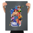 Mutant Basketball Association  - Prints Posters RIPT Apparel 18x24 / Charcoal