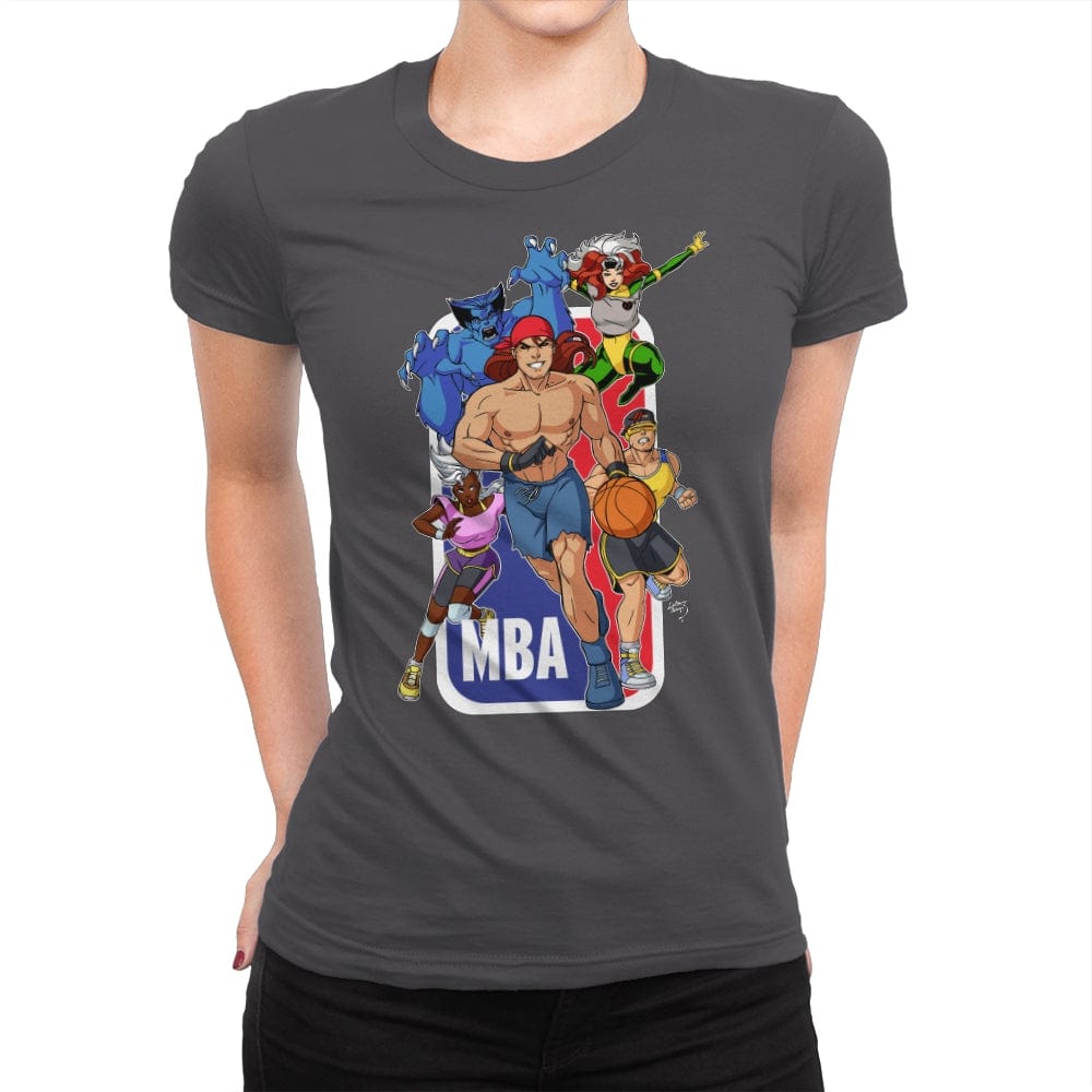 Mutant Basketball Association  - Womens Premium T-Shirts RIPT Apparel Small / Heavy Metal